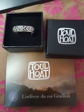 Bague Chevalière Signée TOULHOAT  Argent  Bretagne  CELTIQUE DA Viken Bretagne 