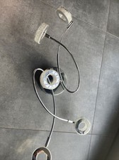 LED Plafonnier 5 ampoules NICKEL-mat/blanc