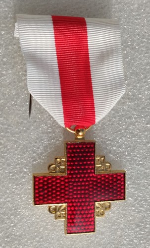 Medaille croix rouge francaise - rouge,