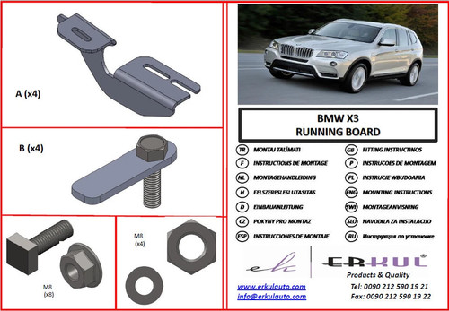 Kit fixations marche pieds - fixations, de