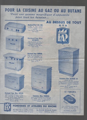 Publicité vieux papiers - publicité, far