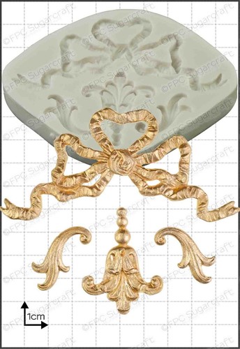 Moule silicone baroque rubans - moule,