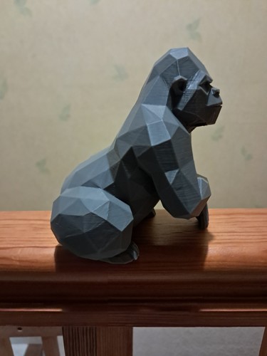 Gorille low poly - gorille, géométrique
