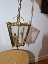 Jolie Lanterne Vintage Bronze 4 Faces, 2 Ampoules