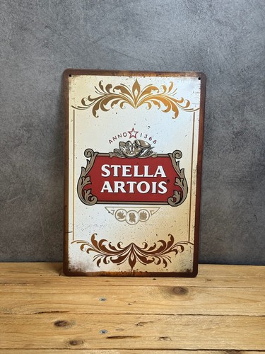 Plaque métal stella artois - métal,