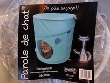 cabane pliable avec coussin pour chat état neuf