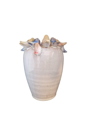 Vase grès blanc avec - blanc, des