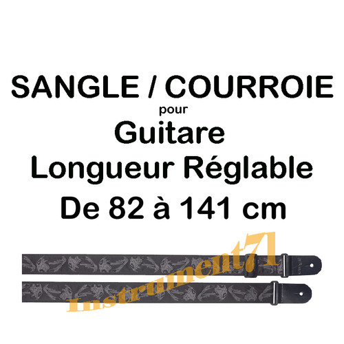 Sangle guitare nylon tisse - nylon,