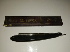 Ancien rasoir coupe choux Le Favori lame Nogent Extra bel état dans son étui
