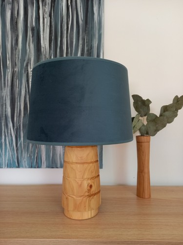 Lampe bois massif - lampe, en