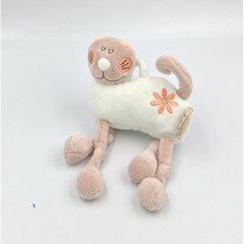 Mini doudou chat beige bleu