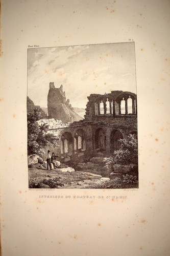 Alsace rhin lithographie - rhin,