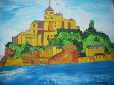 TABLEAU huile Le mont St