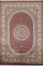 Tapis Floral Turc Rouge 7x10 Pieds Pour Salon En Soie Doux