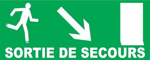 Panneau sortie secours - de,