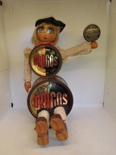 ANCIENNE BOITE PUBLICITAIRE DE MARQUE CIRE DROGOS DECOR PERSONNAGE BASQUE