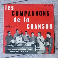 ✨Disque vinyle 45 tours original: LES COMPAGNONS DE LA CHANSON - Columbia✨