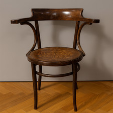 Fauteuil de bureau FISCHEL en bois courbé vers 1900