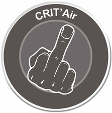 STICKER FUCK VIGNETTE CRIT AIR HUMOUR  ENVOYE SOUS 24h  PARE-BRISE  7cm VZ085