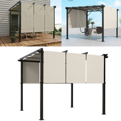Pergola jardin 3x3m - jardin, toiles