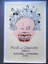 Willem Affiche litho Vélin Johannot Gravelines ERMELO Politique Caricature art
