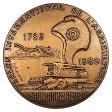 France médaille Concours Général Agricole Paris 1989 Signée R.B. Baron - bronze