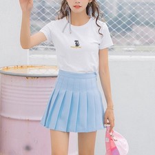 Robe courte plissée taille haute pour femmes, jupes de Scooters de Tennis pour