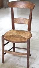 chaise ancienne bois paille - XIXème - ht 85 cm - assise 45 cm - TBE