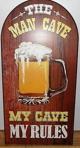 Man cave rules sign - man,