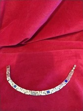 Bracelet Femme Argent 950 Et Lapis-lazuli Vintage