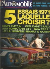 L'AUTOMOBILE  N°294 COUPE FIAT 1.6L / KADETT RALLYE /ALFA 1750 GTV / R12 GORDINI