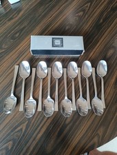 Christofle Acier Inoxydable Modèle Delta 12 Cuillère A Dessert Ou Entremet