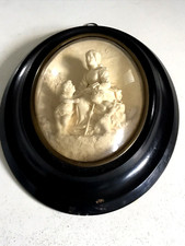 Bas-relief en plâtre par Augustin Masson 1802-1870 Vierge à l’enfant