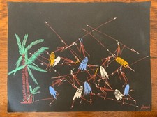 Peinture sur papier signée