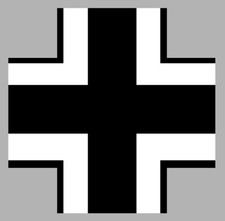 CROIX DE FER LUFTWAFFE NOIRE 12cm VW COMBI COX AUTOCOLLANT STICKER AUTO CA142