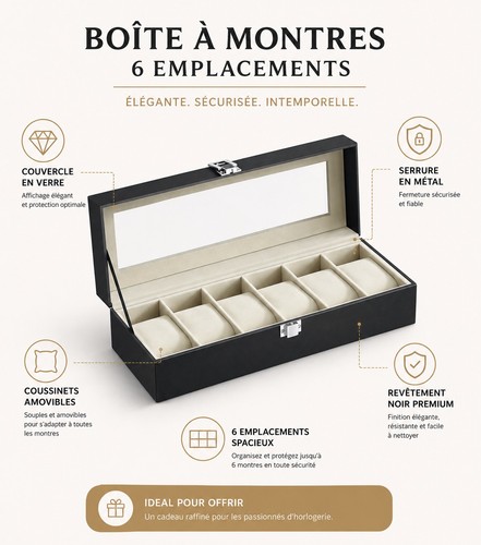Boite montres emplacements - boite,