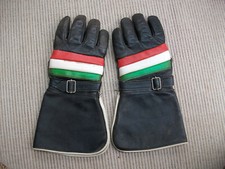 Ancien GANTS MOTO CUIR couleur Italie Ducati