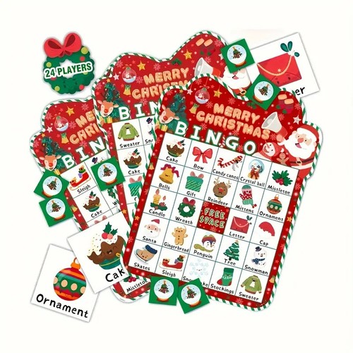 Noël bingo jeu - jeu, 24