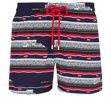 Vilebrequin Moorise Short De Bain Moorise Stretch VBQ Cruise Lines Bleu Nuit