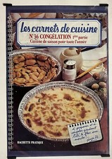 Les carnets de cuisine Circa 1980 Affiche Originale Gastronomie Publicité