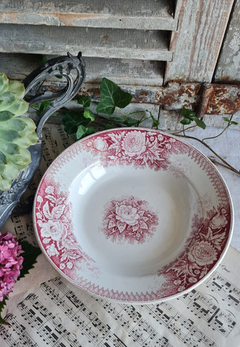 Ancien plat rond creux - ancien,