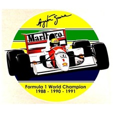 Ayrton SENNA Sticker vinyle laminé