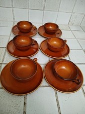 Lot de 6 tasses à café avec leurs soucoupes Saint Clément