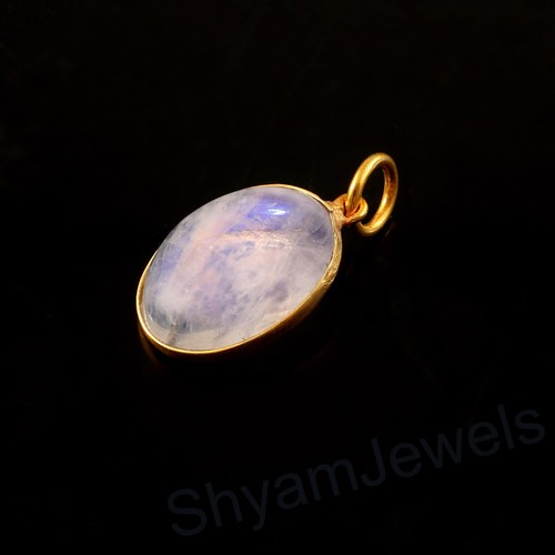 14k véritable ovale pierre - or,
