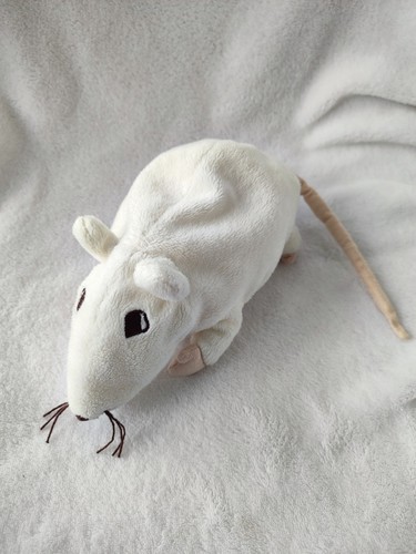 Doudou peluche souris blanche - peluche,