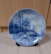 Assiette murale En Faïence Delft PB LIF Dessin Nour Du Chattel Berger Moutons