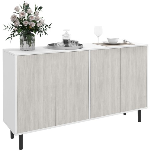 Homcom buffet 121x37x75cm gris - homcom,