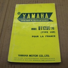 PARTS LIST YAMAHA DT 125 E type 1G0 1978  CATALOGUE PIECES DETACHEES LISTING 1GO
