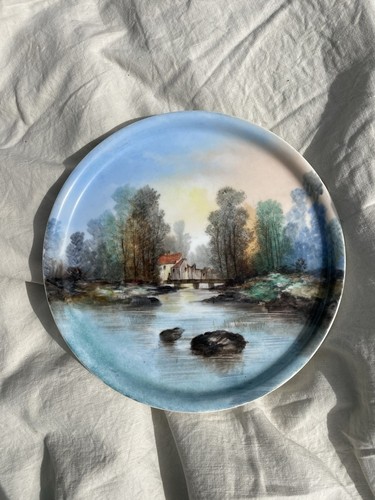 Ancien plat tarte peint - a, la