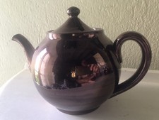 ANCIENNE THÉIÈRE CUIVRÉE SARREGUEMINES XIX ème 